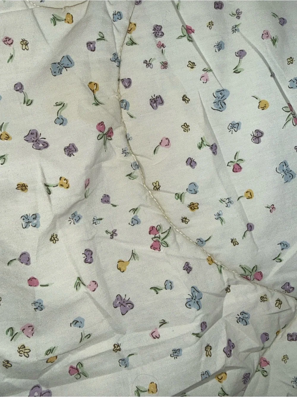 Disney Winnie the Pooh Cream Throw with Pastel Accents and Lace Trim